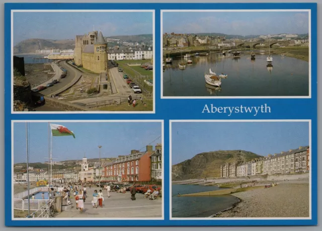 Multi View of Aberystwyth Ceredigion Wales Postcard