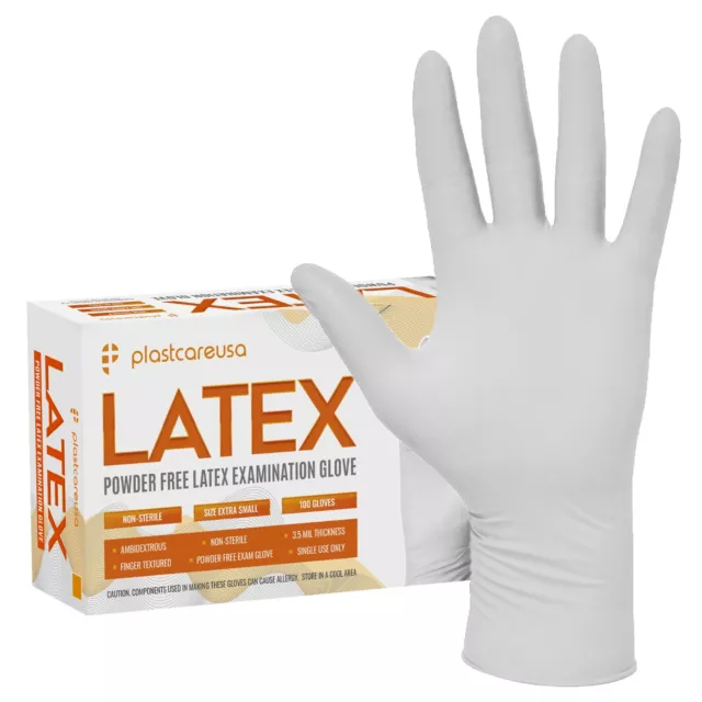1000 XS Premium Latex Powder Free Disposable Exam Gloves (extra small)