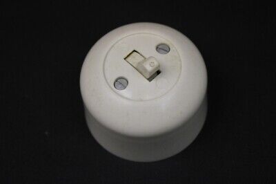 1 X Old Switch Exposed Toggle Switch Round Ø Vintage Creme 2
