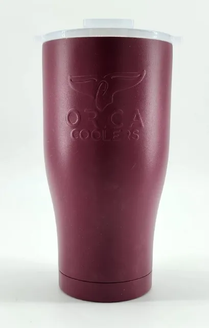 Orca Coolers Chaser Stainless Steel Tumbler Matte Maroon 27 oz. Whale Tail Lid