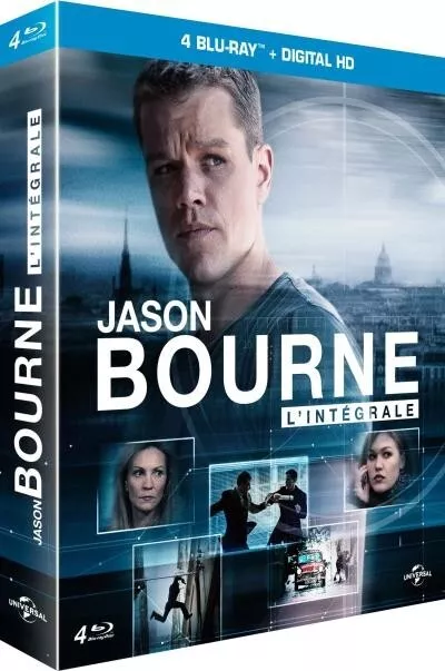 Jason Bourne - L'integrale / Coffret 4 Blu-Ray + Dvd + Digital Hd Comme Neuf Vf