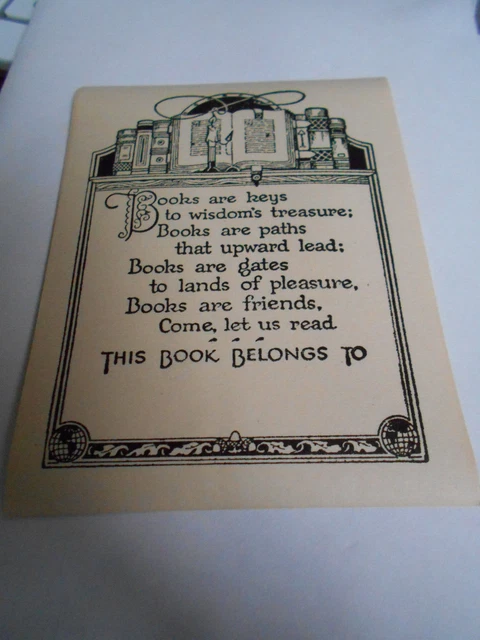 Vintage Antioch Publishing Co APCo Ex Libris  Bookplates Book 30-some ct