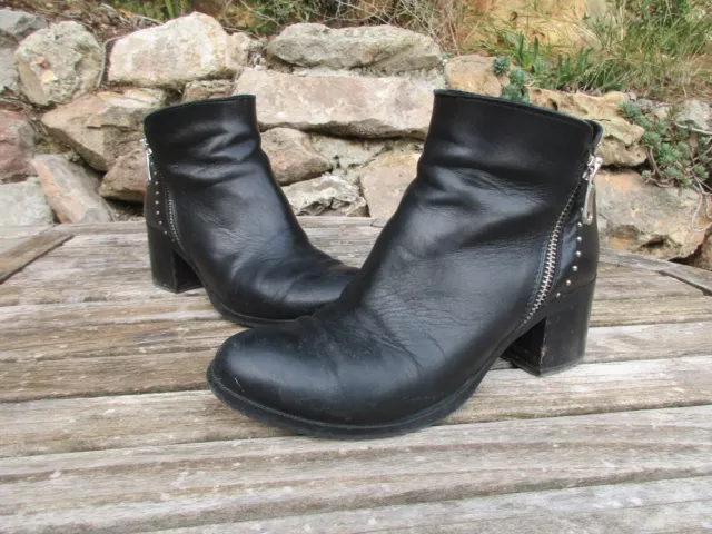 Bottines femme occasion Minelli en cuir noir  pointure 36