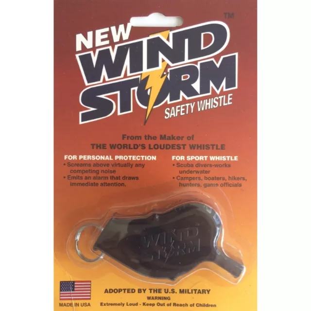 WIND STORM Safety Whistle Worlds Loudest Whistle NEW Under Water Dive windstorm
