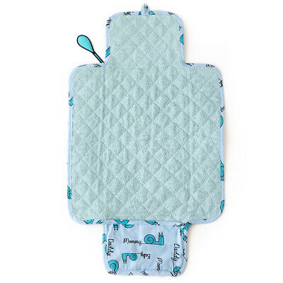 Milk&Moo Baby Changing Pad Foldable Waterproof Lightweight Diaper Mat Blue