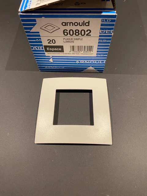 Plaque Simple 2 Modules Arnould BTicino 20600 - Blanc Laqué, Neuve, Pour Installation électrique Living