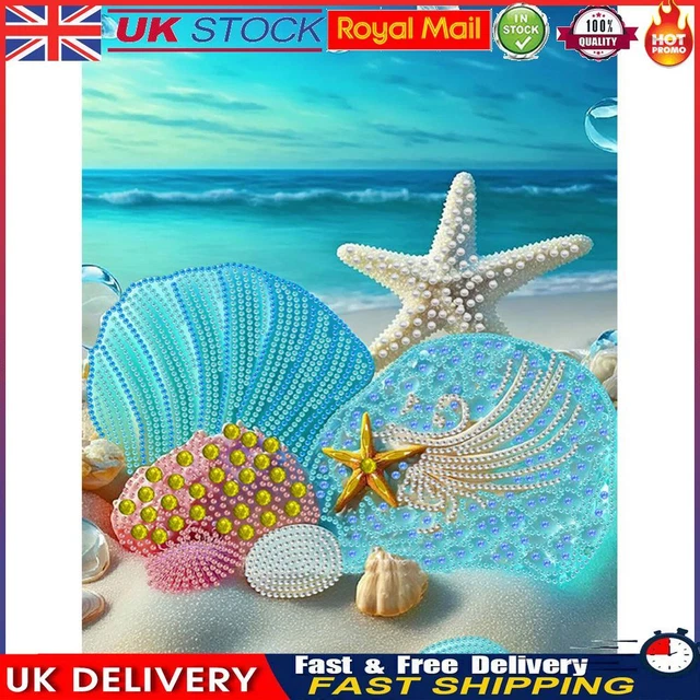 5D DIY Partial Special Shaped Drill Diamond Painting Beach Shell Decor (YXC473)