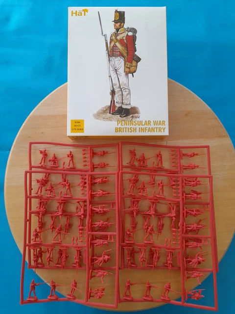 Kit Maquette Figurines 1/72 Infanterie Prussienne - 40 Pièces à Peindre, Différentes Poses - Marque Hät