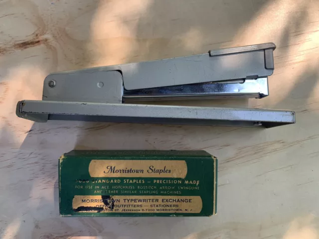 Vintage Bates 56 Stapler & Morristown Staples