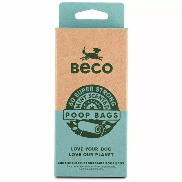 Beco Biodégradable Excrément Sacs Menthe Parfumé Dog Poo Déchets Sac Paquet De