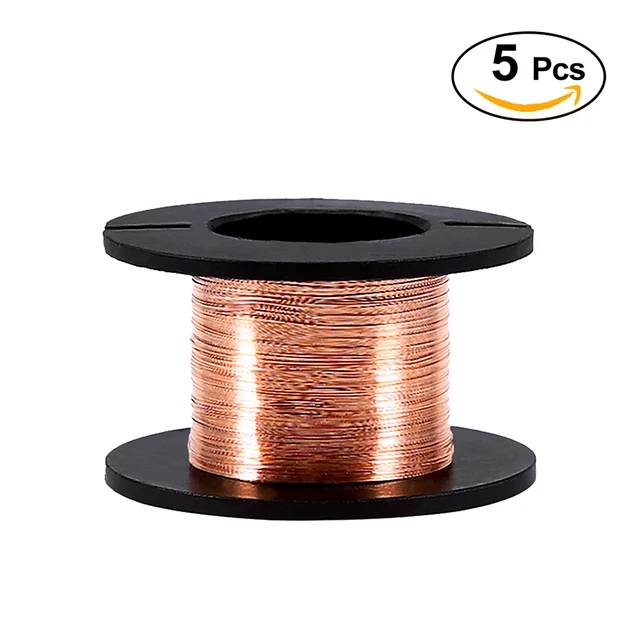 5pcs 0.1mm Enameled Wire Copper Winding Wire Enamelled Repair Wire Length 12m❀