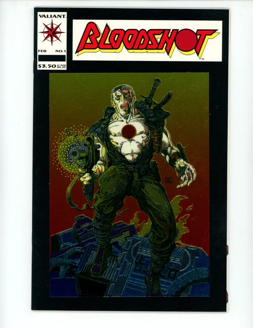 Bloodshot #1 1993 VF- Chrome Cover Kevin VanHook Valiant Comic Book Comics