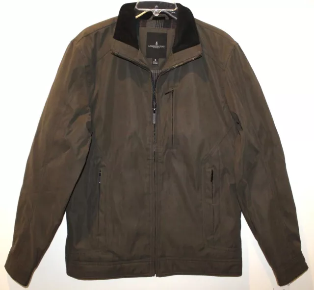 London Fog Mens Loden Brown MicroFiber Lined Jacket NWT $200 Size S