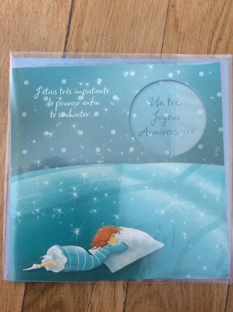Carte Bon Anniversaire En Retard Humour - Avec Enveloppe, Qualité Luxe, Made In France
