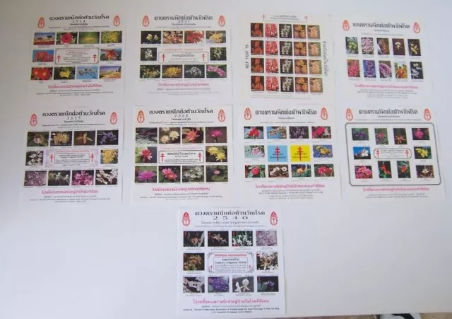 Thailand Mnh ** Full Collection Tb Stamps Orchids Orchidees Orchidee Flowers