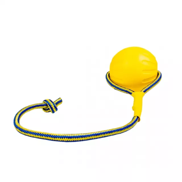 Ballspielzeug mit Seil Supa'Foam Tug Hunde Ball apportieren schwimmend spielen