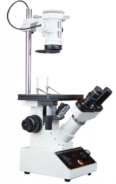 Inverted Live Cell Medical Biology Lab Microscope w Long Working Distance Optics