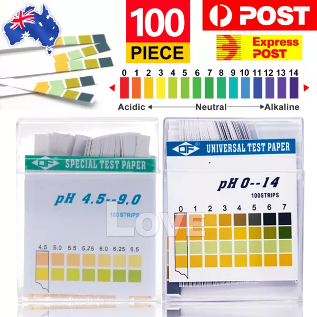 PH Test Strips (100 Strips) For Urine & Saliva Alkaline Diet Testing Kit Sticks