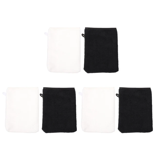 6 Pcs Gesichtshandschuhe Fiber Make-up-Entferner-Handschuhe Reisehandtuch Sanft