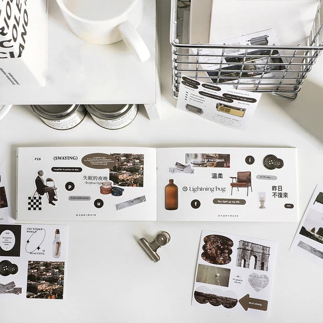 50 Blatt Scrapbook-Aufkleber, einfach anzubringen, DIY-Planer, dekorativer