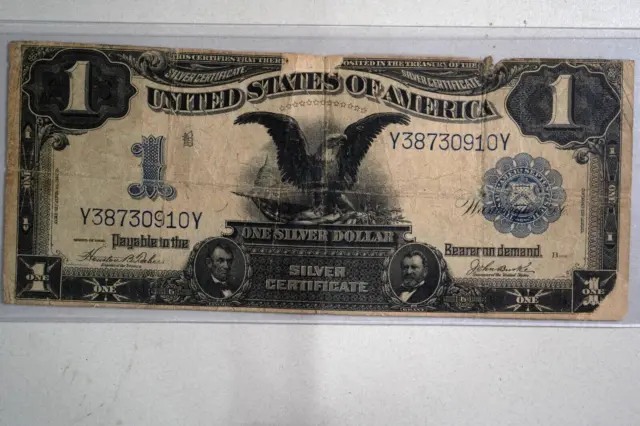 1899 Large "Black Eagle" $1 Silver Certificate in Good Condition - RARE!