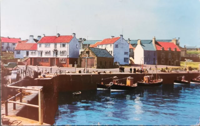 Vintage Postcard, Dunbar. Victoria Harbour And Saltire Award Houses, 1964