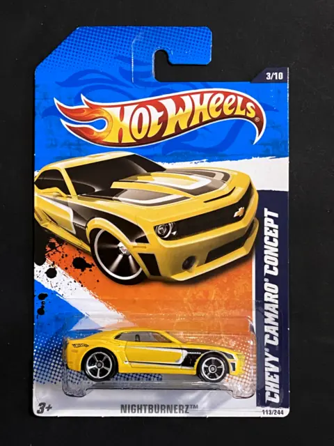 2010 HOT WHEELS  CHEVY CAMARO CONCEPT YELLOW - no real riders sth