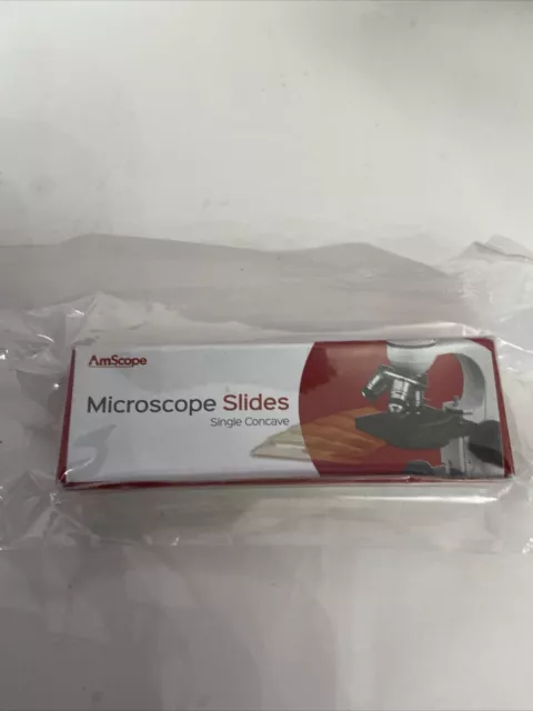 AmScope Microscope Slides Single Depression Concave Pack of 12