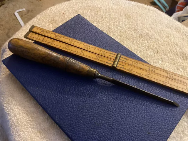 Vintage BUCK Bros 1/8 Inch Mortise Chisel Very good Cabinet Maker Tool