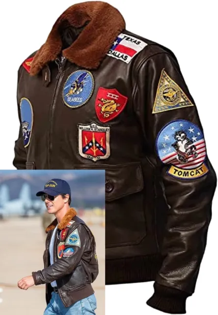 Top Gun Tom Cruise Pete Maverick B3 Pilot Flight Biker Bomber Leather Jacket