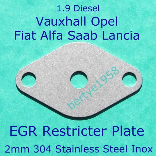EGR Valve Restricter Plate Vauxhall Opel 1.9 CDTi Astra H Vectra C Signum Zafira
