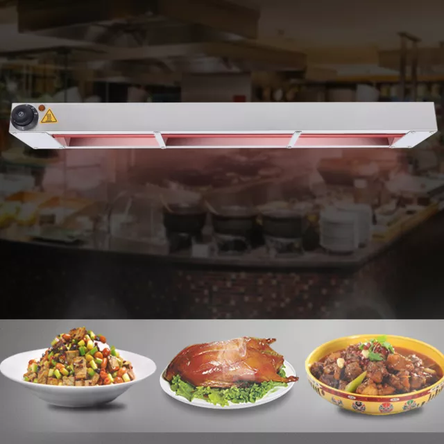 600W Food Heating Ceiling Overhead Light Strip Warmer For Commerical Kitchen