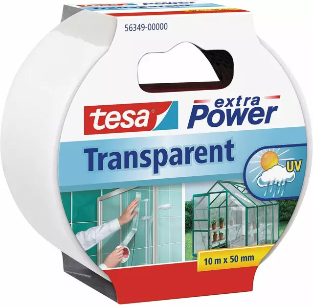 tesa Reparaturband extra Power, transparent, 10m x 50mm - GP1,29€/m 56349-00000