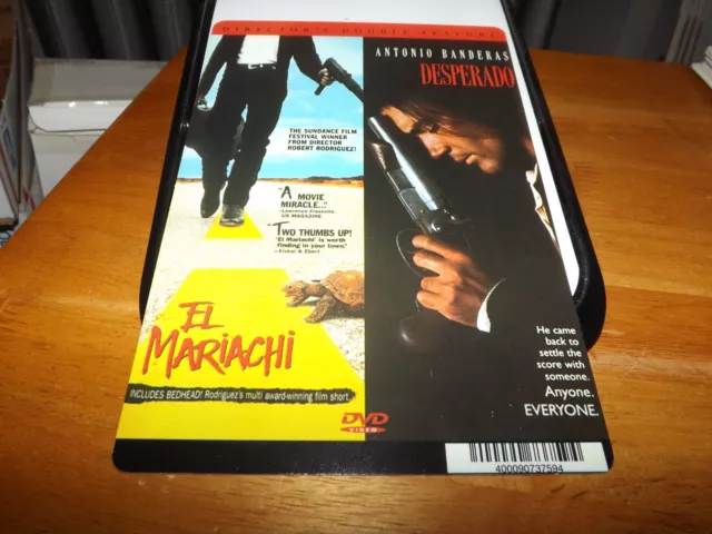 EL MARIACHI / DESPERADO DISPLAY BACKER CARD (not a dvd) 5.5" X 8" NO MOVIE