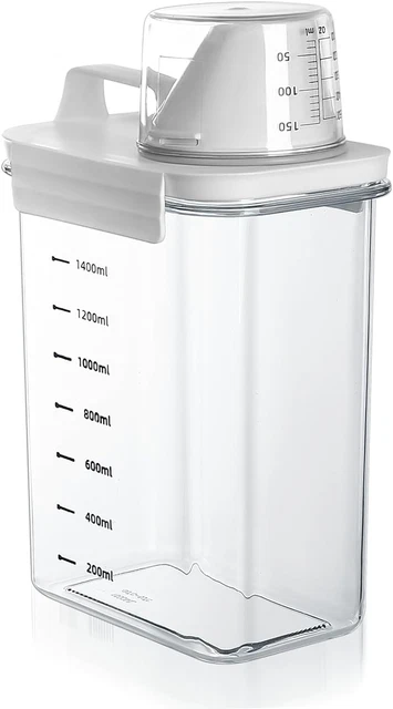 Dispenser Per Cereali Con Misurino - Design Trasparente - Divisorio Regolabile - 40x15x34 Cm - Foto 3