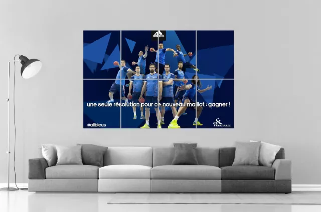 Handball Team Frankreich Champion Du Kugel Plakat Groß Format A0 Druck 02