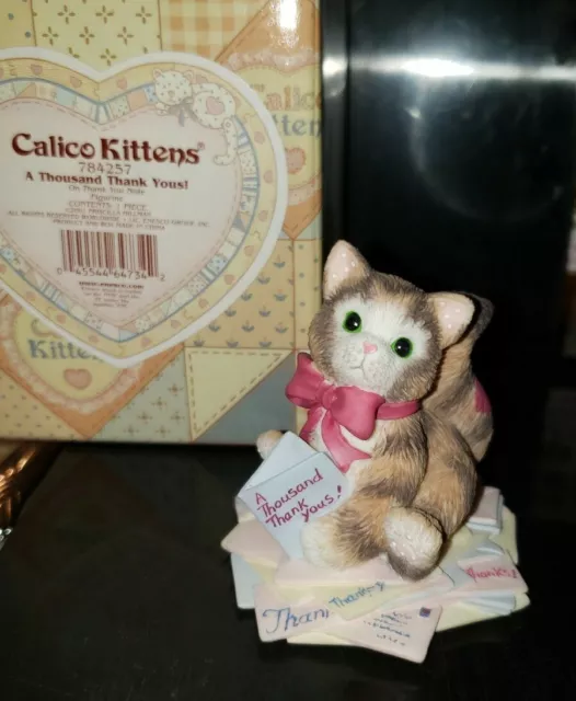 Calico Kittens A Thousand Thank Yous by Priscilla Hillman - w/ BOX! #784257