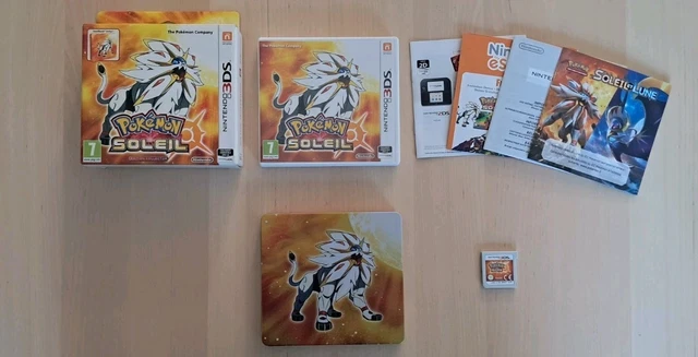 Pokémon Soleil 3DS Edition Collector Steelbook FR Complet Très Bon état