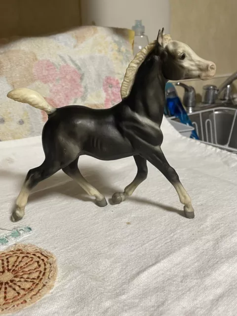 Breyer Traditional Running Foal Dark Smoke Charcoal Grey From Estate