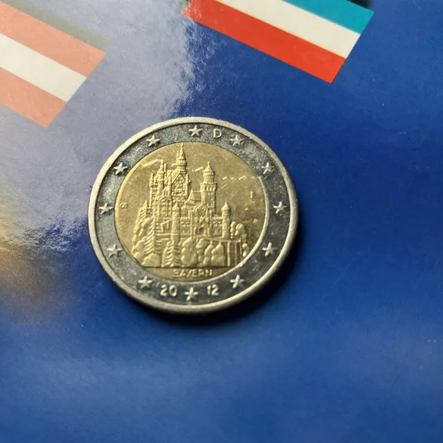 2 Euro Münze Gedenkmünze Deutschland Bayern 2012 F