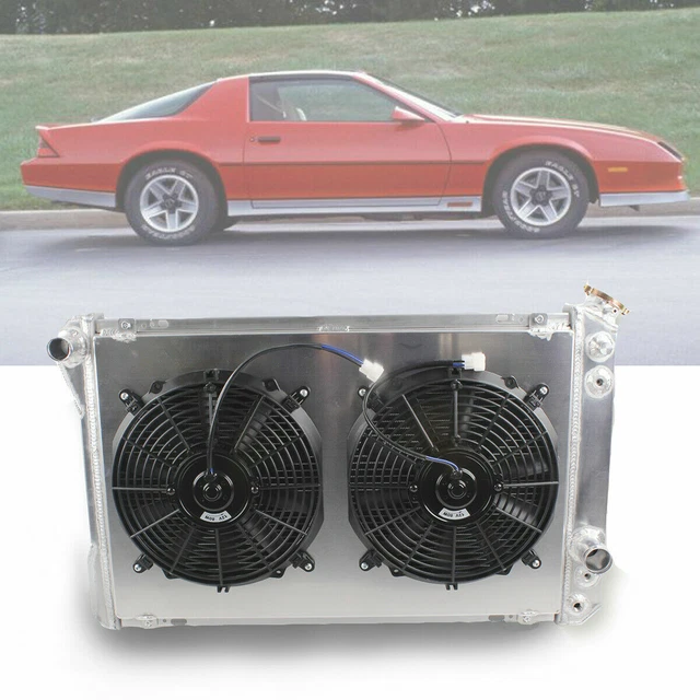 Radiator w/12'' Fan For FOR 82-92 CAMARO FIREBIRD AT MT/GMC p2500 Van P3500