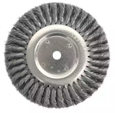 Weiler 90783 Twist Wire Wheel Wire Brush, Arbor, 8"