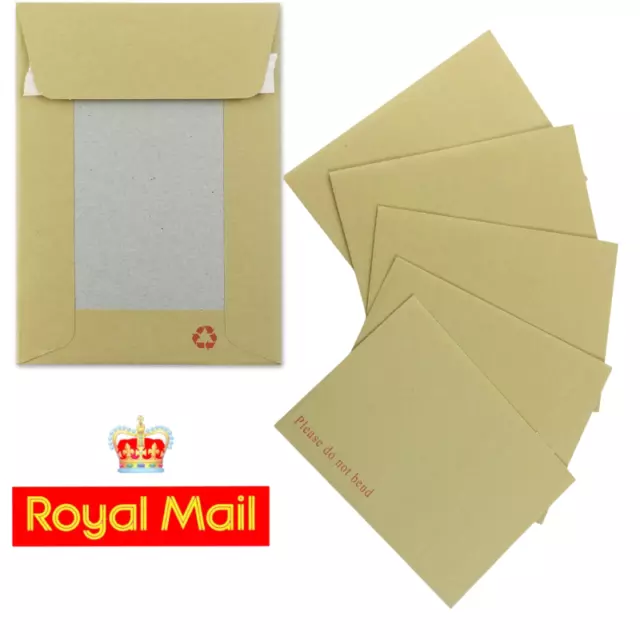 C6/A6 (162x114mm) CARDBOARD BACKED ENVELOPES Please Do Not Bend Hard Back Board