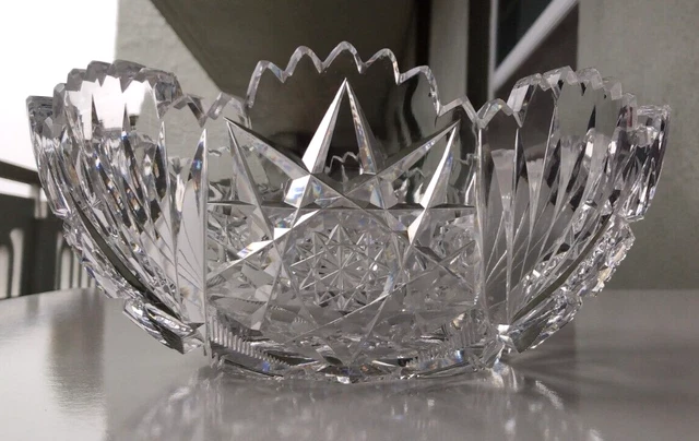 Fine Antique Abp American Brilliant Period Cut Glass 8" Bowl 7