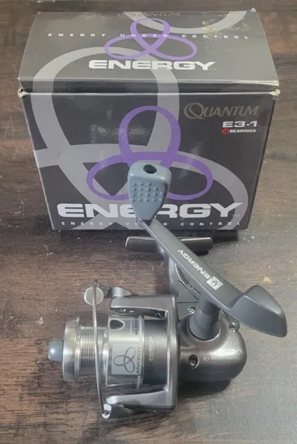 FISHING REELS- 1 VINTAGE ZEBCO QUANTUM ENERGY E3-1 SPIN REEL $24.99 -  PicClick