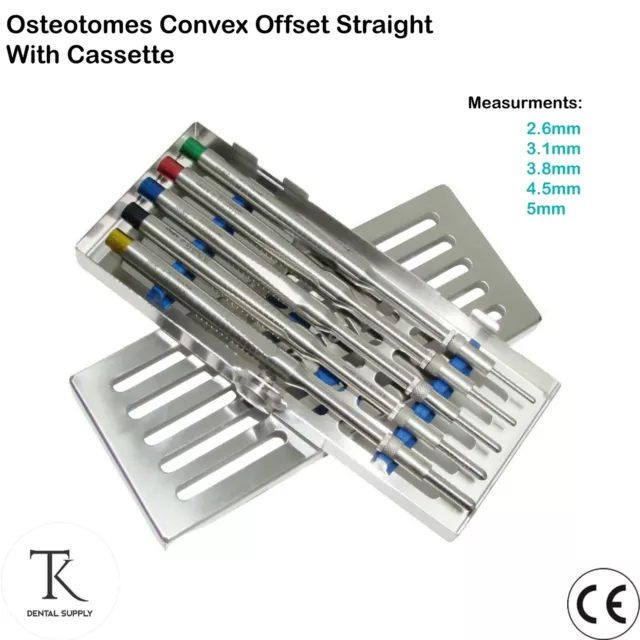 Cassette Of Osteotomes Convex Tip Straight Bone Surgery Sinus Lift instruments