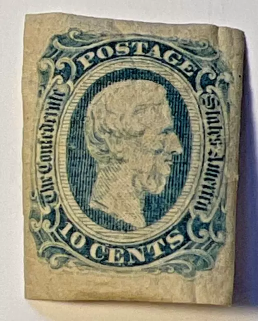 Confederate CSA Stamp, Scott #11b, 10 Cent, Jefferson Davis 1863-64