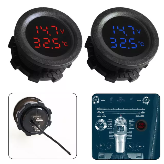 Auto / Motorrad Temperatur Voltmeter Dc 12V-24V LED Panel Digital Display