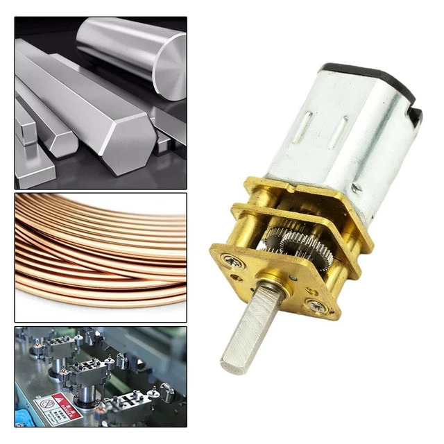 Moteur De Réduction De Vitesse 6 V 60 Tr/min Micro DC Avec Boîte De Vitesses Entièrement En Métal GA12-N20 Arbre De 3 Mm Pour Modèles De Robots, Voitures Télécommandées, Jouets De Bricolage, 1 Pièce
