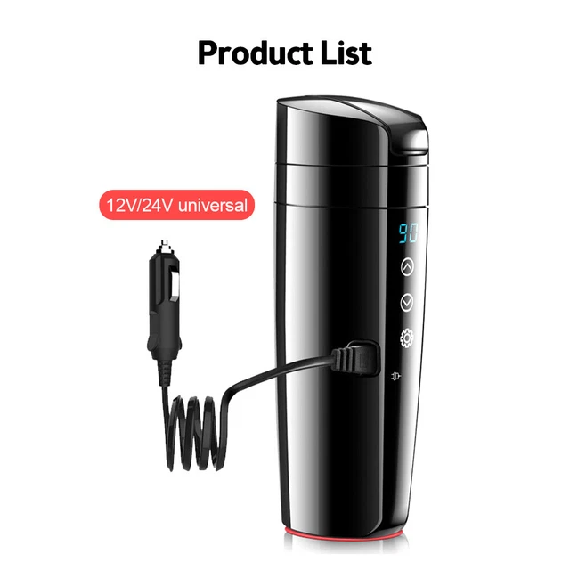 400ML Smart Travel Mug Temperature Control Heating Electric Cup For 12V-24V Car
